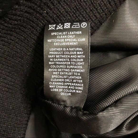 Bolongaro Trevor TALL Haden Leather Bomber Black Jacket Coat - Picture 8 of 10